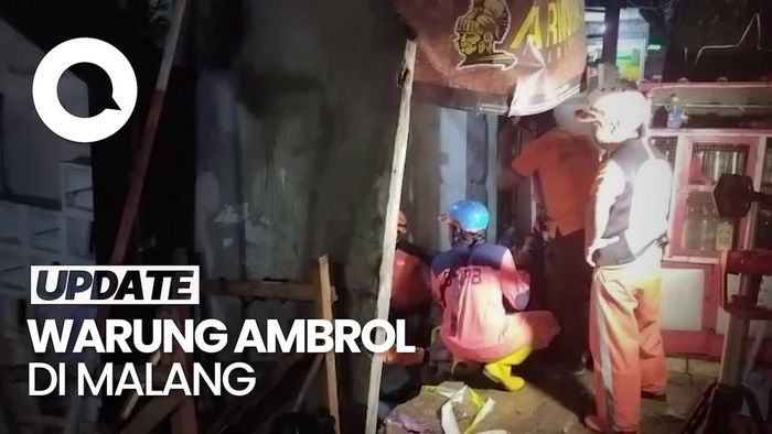 Video: Warung Madura di Malang Ambrol gegara Banjir, Penjaga Tewas Hanyut