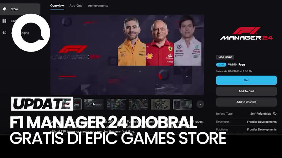 Video: Game F1 Manager 24 Seharga Rp 364 Ribu Ini Bisa Kamu Dapatkan Gratis