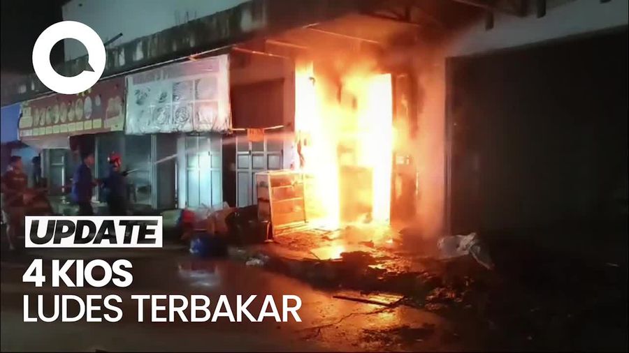 Video: 4 Kios di Pasar Sentral Pangkep Terbakar, Dipicu Korsleting Listrik