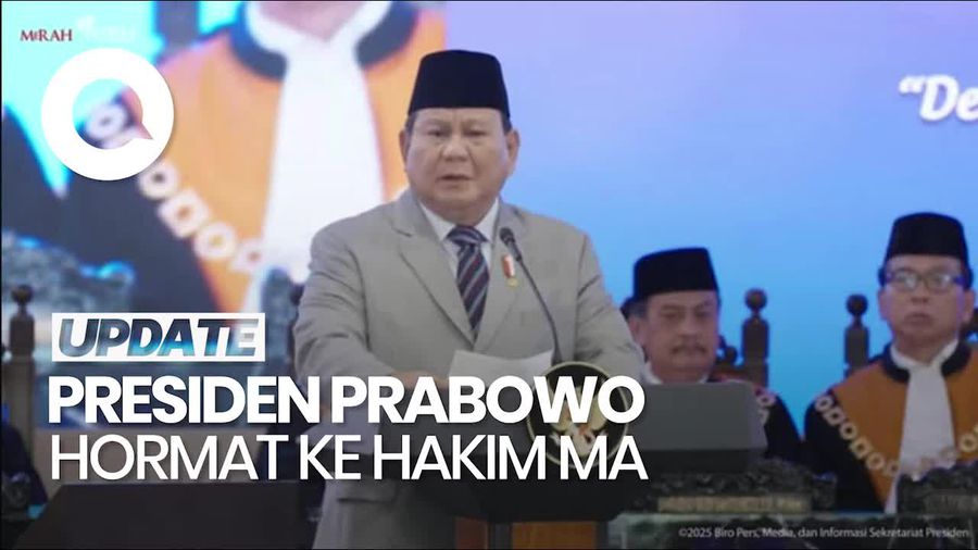 Video: Momen Prabowo Hormat ke Seluruh Hakim di Sidang Istimewa MA