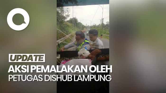 Video: Viral Dua Petugas Dishub Lampung Palak Sopir dan Bermotor Tak Pakai Helm