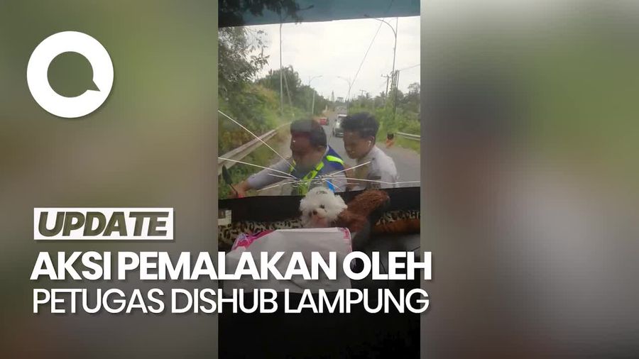 Video: Viral Dua Petugas Dishub Lampung Palak Sopir dan Bermotor Tak Pakai Helm