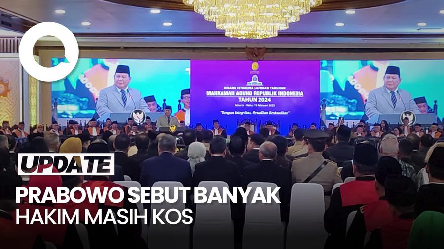 Video Prabowo: Banyak Hakim Masih Ngekos, Ini Tidak Boleh Terjadi