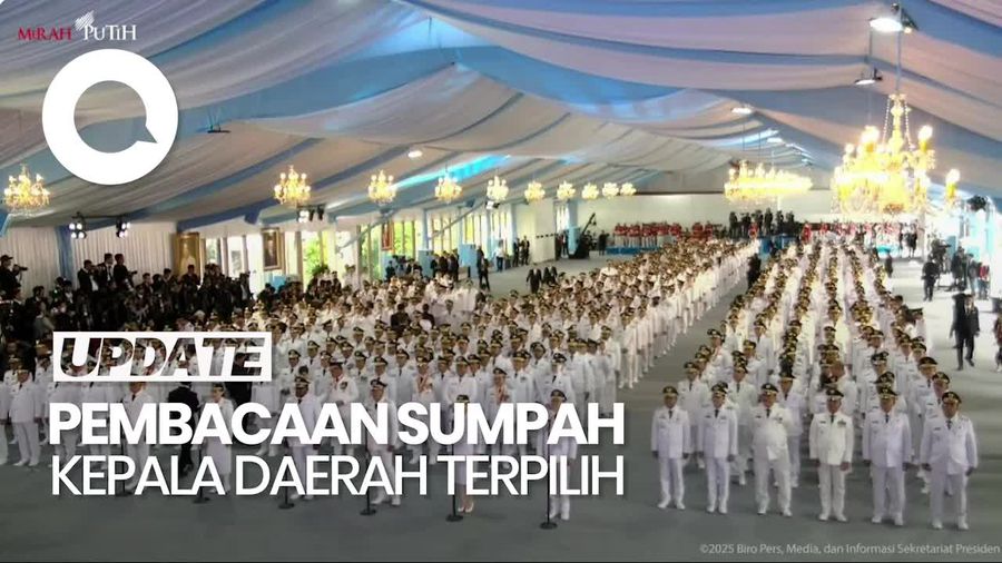 Video: Dipimpin Prabowo, 961 Kepala Daerah Membacakan Sumpah Jabatan