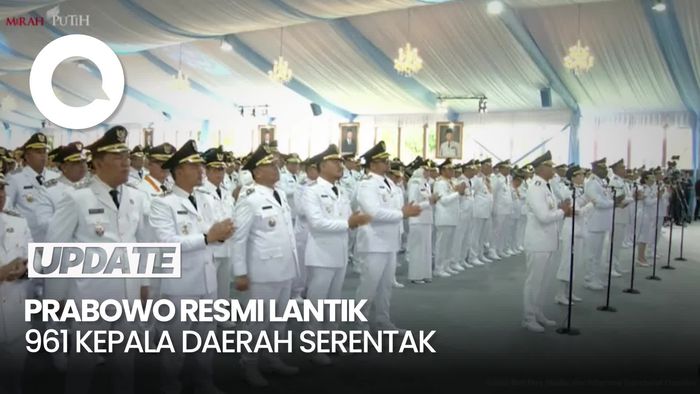 Video Prabowo: Pertama Kali Kita Lantik 961 Kepala Daerah Serentak
