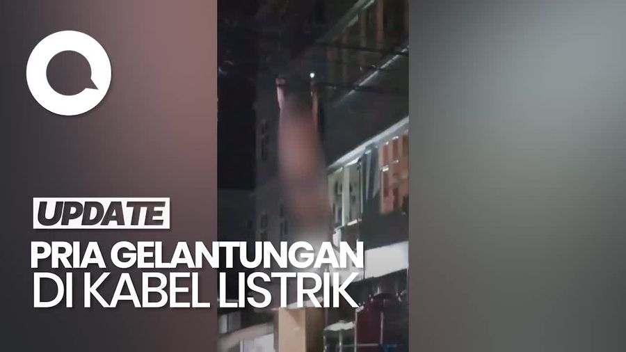 Video: Viral Pria di Baubau Gelantungan di Kabel Listrik Diduga Depresi