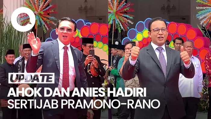 Video: Ahok dan Anies Hadiri Penyambutan Pramono-Rano di Balai Kota Jakarta