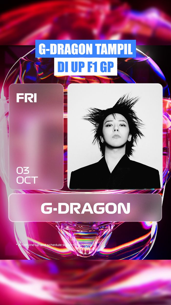 Video: G-Dragon Jadi Line Up di F1 GP Singapura 2025