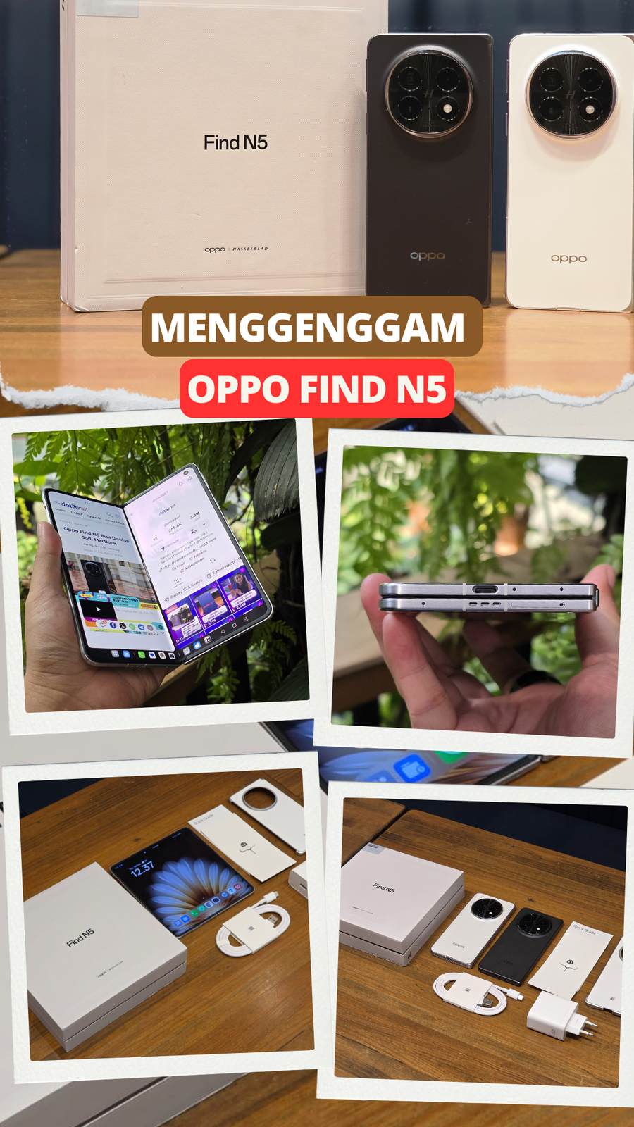 Video: Lihat Lebih Dekat Desain Tipis HP Lipat OPPO Find N5