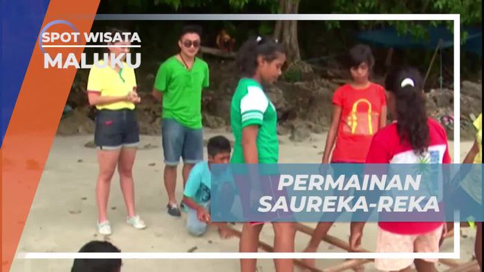 Seru-seruan Bermain Tradisi Saureka-reka di Pantai Natsepa, Maluku