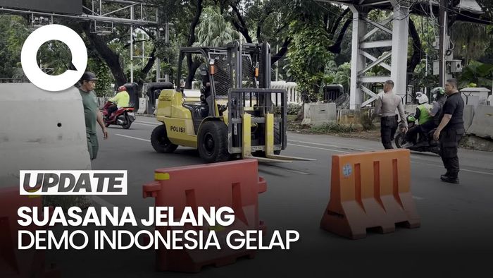 Video: Jelang Demo Indonesia Gelap, Jalan Medan Merdeka Barat Mulai Ditutup