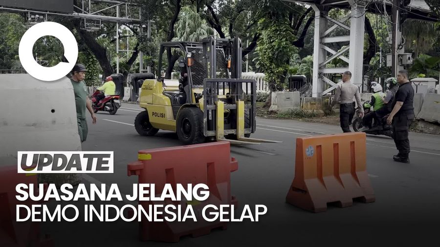 Video: Jelang Demo Indonesia Gelap, Jalan Medan Merdeka Barat Mulai Ditutup