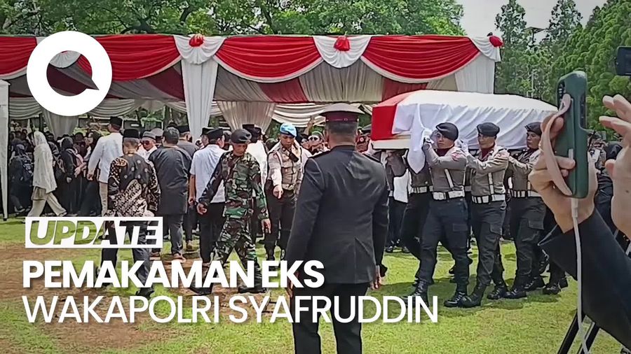 Video: Eks Wakapolri Komjen Purn Syafruddin Dimakamkan di TMP Kalibata