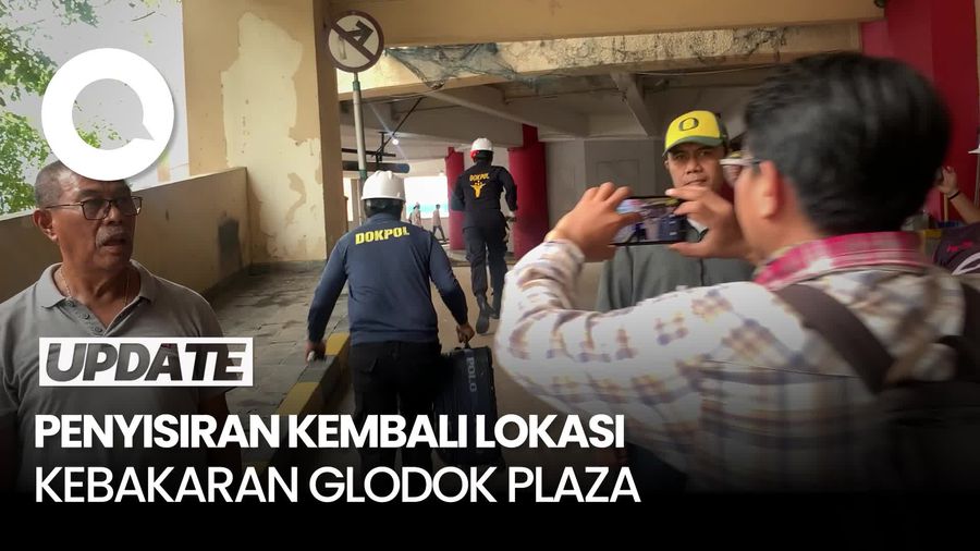Video Polri Kembali Tinjau Lokasi Kebakaran Glodok: Cari Body Part Korban
