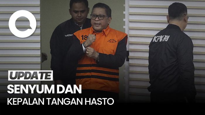 Video: Senyum dan Kepalan Tangan Hasto Usai Berompi Oranye KPK