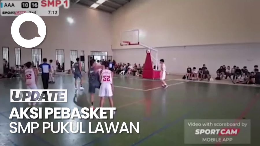 Video: Viral Pebasket SMP di Bogor Pukul Lawan Main, Perbasi Turun Tangan