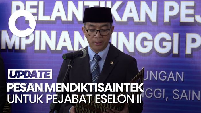 Video: Hari Kedua Ngantor, Mendiktisaintek Lantik Pejabat Eselon II