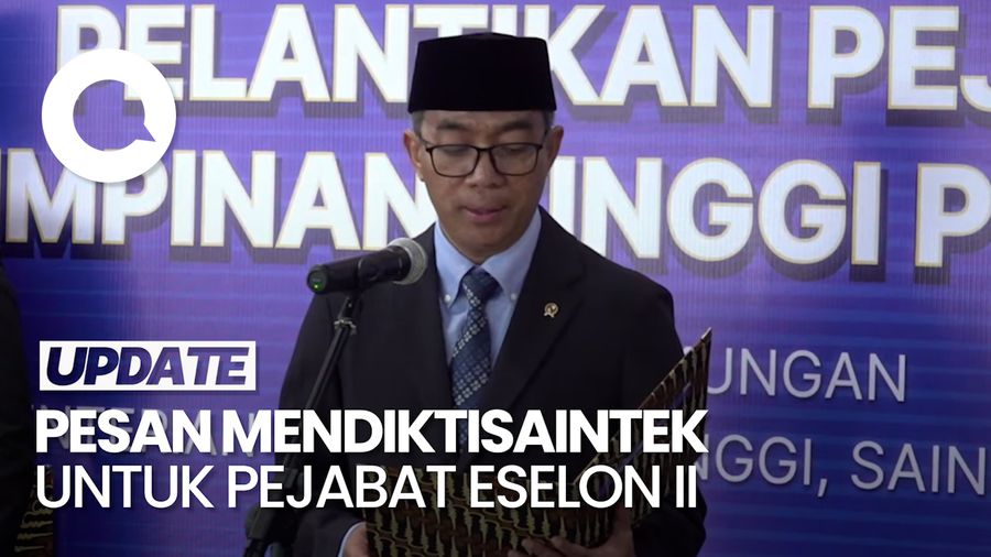Video: Hari Kedua Ngantor, Mendiktisaintek Lantik Pejabat Eselon II