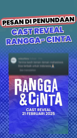 Video Tunda Umumkan Cast Rangga & Cinta, Miles Justru Kasih Pesan ke Mahasiswa