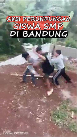 Video: Viral Siswa SMP di Bandung Dikeroyok, Polisi Turun Tangan