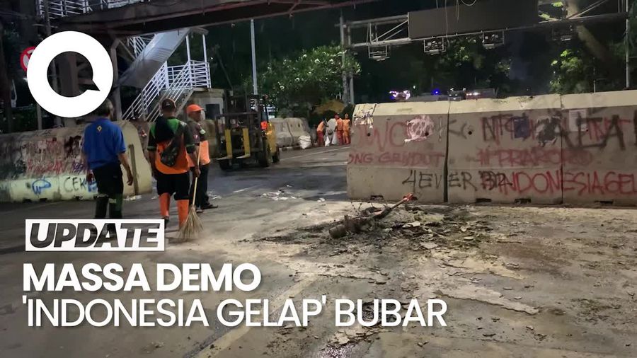 Video: Massa Demo Indonesia Gelap Bubar, Jalan ke Arah Istana Dibuka