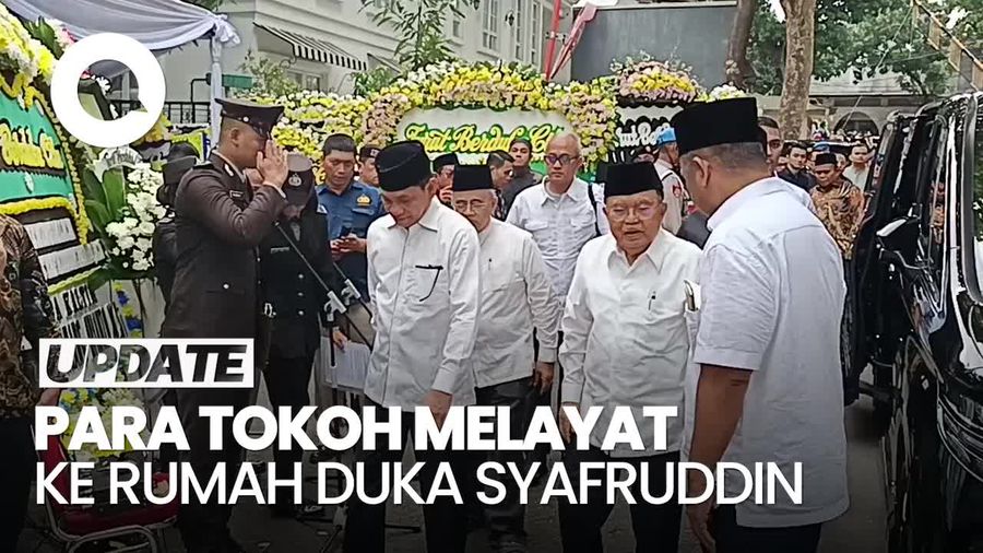 Video: JK, Menhan-Pramono Melayat ke Rumah Duka Eks Wakapolri Syafruddin