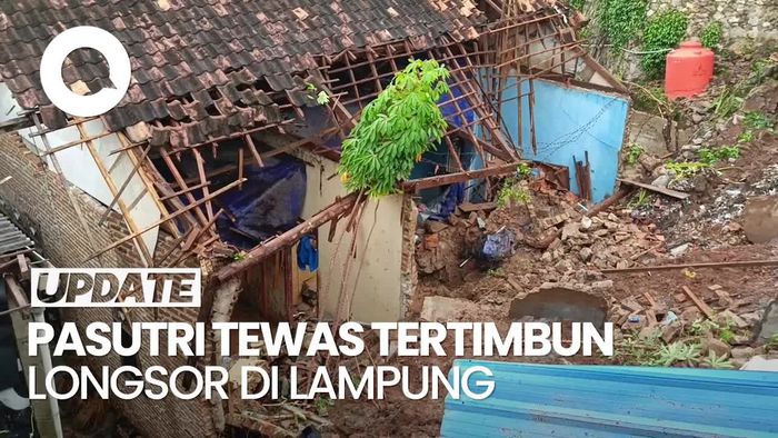 Video: Hujan Deras Picu Longsor di Lampung, Pasutri Tewas Tertimbun