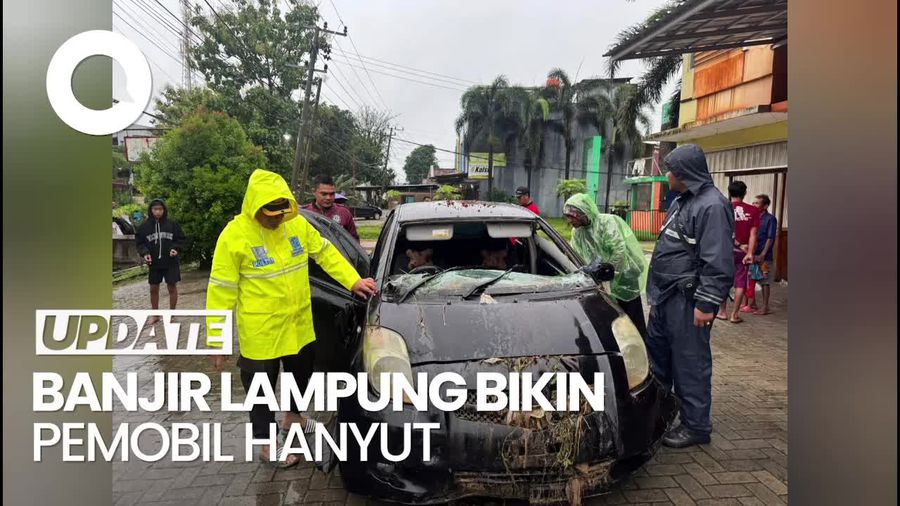 Video: Wanita Tewas Terseret Banjir di Bandar Lampung, Sempat Teriak Minta Tolong