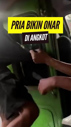 Video: Tampang Pria yang Bikin Onar di Angkot Bogor 