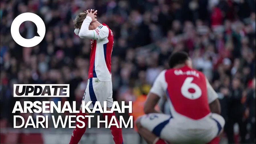 Video: Wajah Murung Arsenal Seusai Dibungkam West Ham 0-1