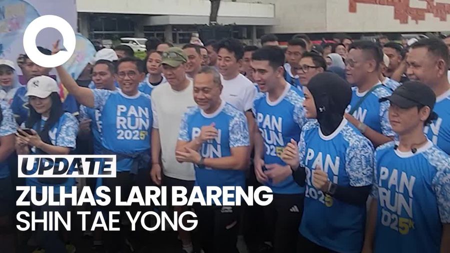 Video: Momen Zulhas-Shin Tae Yong Lari Bareng di Acara PAN RUN