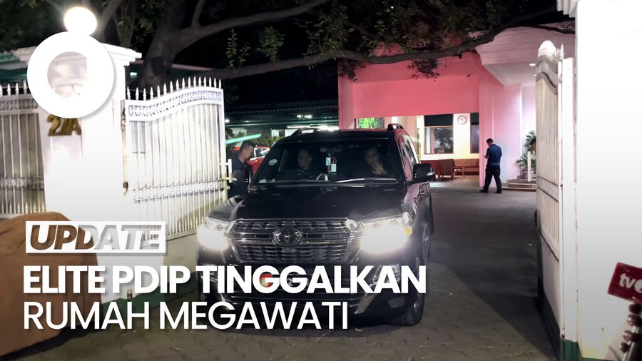 Video: Elite PDIP Tinggalkan Kediaman Megawati Malam Ini