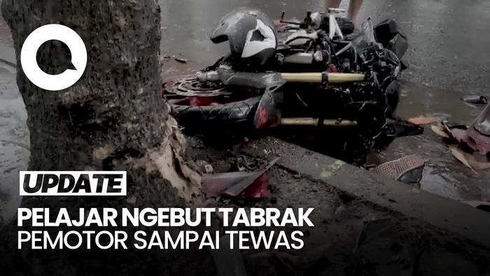 Video: Pelajar di Surabaya Tabrak Pemotor yang Berhenti hingga Tewas