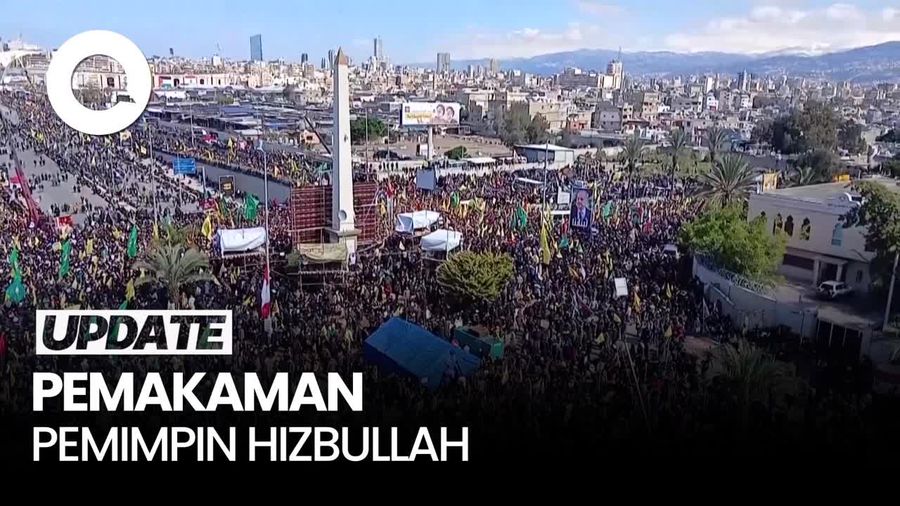 Video: Lautan Manusia Iringi Pemakaman Pemimpin Hizbullah Hassan Nasrallah