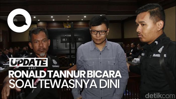 Video Ronald Tannur Ditanya Rasa Bersalah soal Tewasnya Dini: Saya Tak Lakukan Apapun