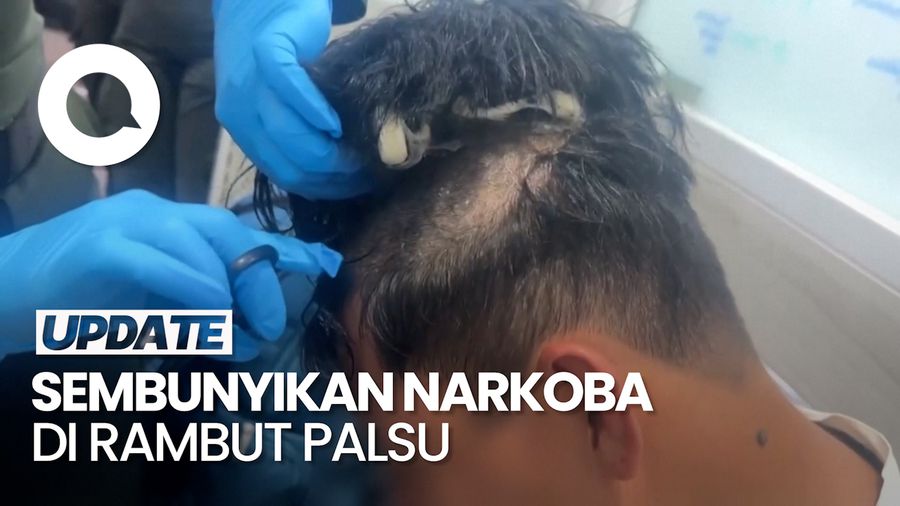 Video: Ada-ada Saja, Pria Ini Sembunyikan Narkoba di Balik Rambut Palsu