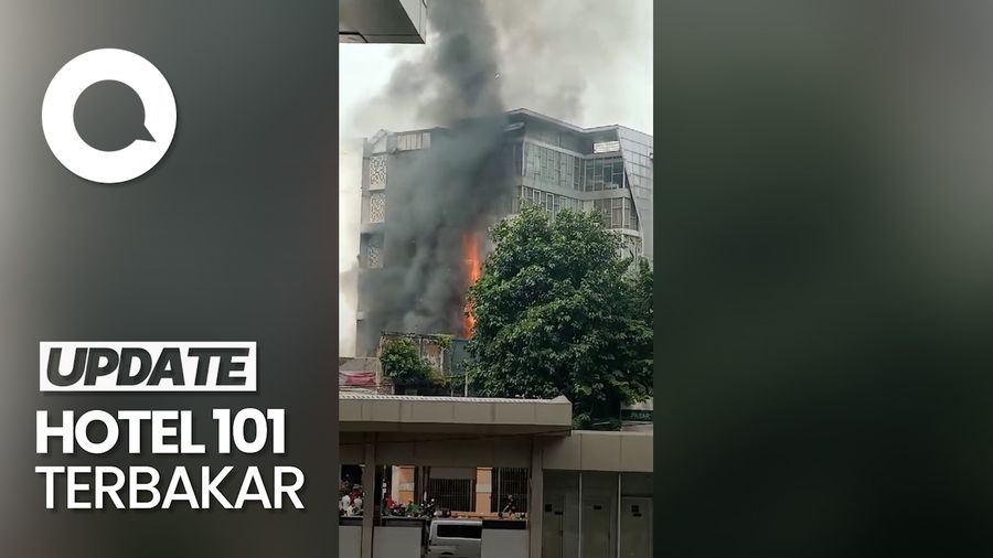 Video: Kobaran Api Kebakaran Hotel di Glodok Jakbar