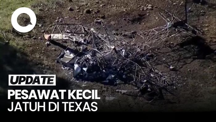 Video: Pesawat Kecil Jatuh dan Terbakar di Texas AS, 2 Orang Selamat