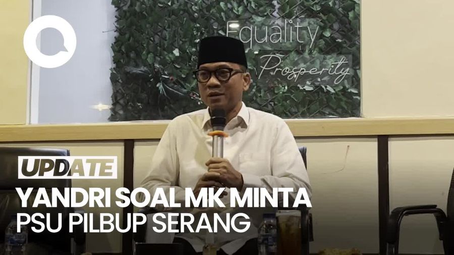 Video: Mendes Yandri Hormati Putusan MK soal PSU di Pilbup Serang