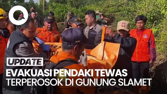 Video: Proses Evakuasi Pendaki Asal Bekasi yang Tewas Terjatuh di Gunung Slamet