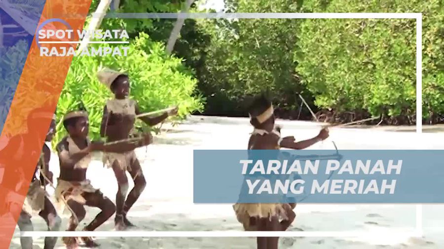 Meriahkan Sambutan dengan Tarian Panah di Raja Ampat