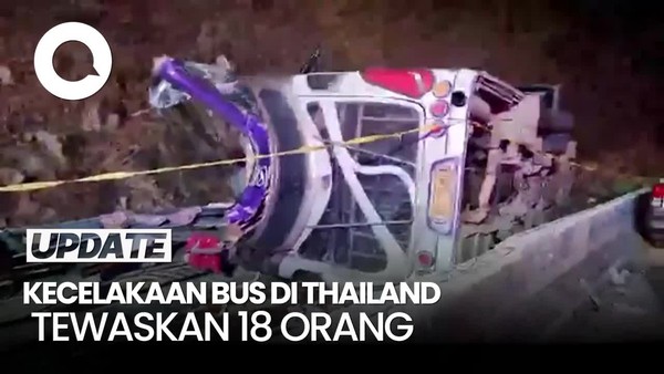 Video: Bus Wisata Hilang Kendali saat Turuni Bukit di Thailand, 18 Orang Tewas