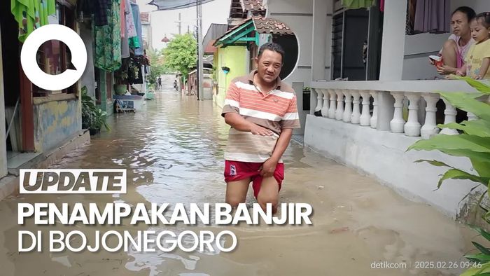 Video: Debit Air Sungai Bengawan Solo Naik, Warga di Bojonegoro Kebanjiran