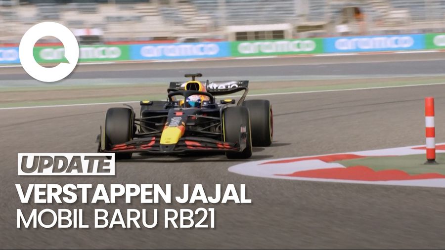Video: Max Verstappen Uji Coba Mobil Red Bull Baru RB21 di Bahrain