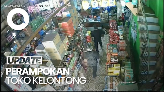 Video CCTV Aksi 8 Perampok Bersenpi Gasak Warung di Musi Banyuasin Sumsel