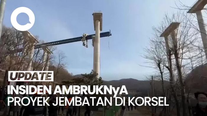 Video: Proyek Jembatan Jalan Raya di Korsel Ambruk, Dua Pekerja Tewas