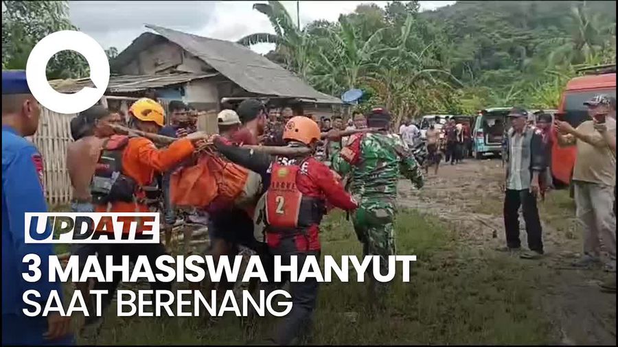 Video 3 Mahasiswa KKN di Lampung Tewas Hanyut di Sungai Saat Renang