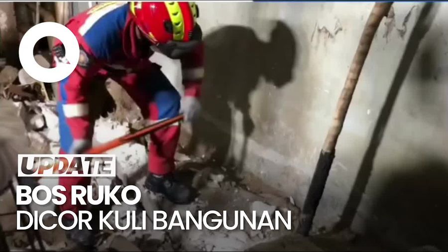 Video: Bos Ruko di Jaktim Dicor Kuli Bangunan di Bekas Saluran Pembuangan