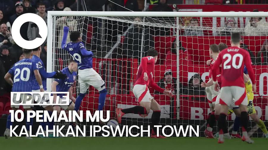 Video Gol Maguire Kunci Kemenangan MU Atas Ipswich Town 3-2