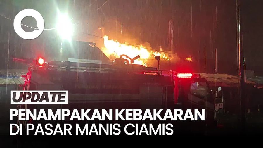 Video: Kebakaran di Pasar Manis Ciamis, Sejumlah Kios Dilalap Api